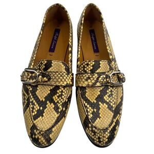 Ralph Lauren Collection Avah Welington Ayers Snakeskin Loafer Sz 35.5